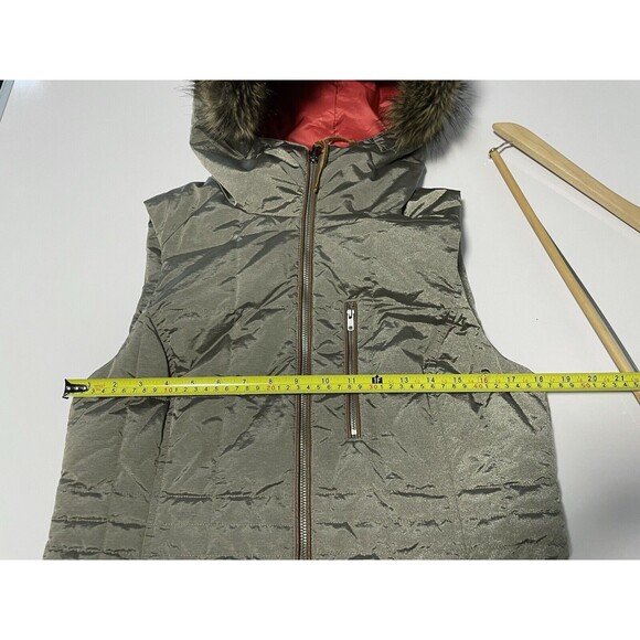 Eddie Bauer Yukon Down Puffer Vest Jacket Taupe Shimmer Size S - Picture 5 of 9